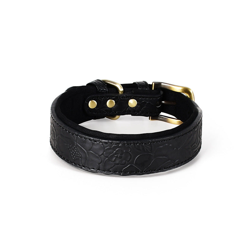Pet Supplies Patterned Leather Dog Collar