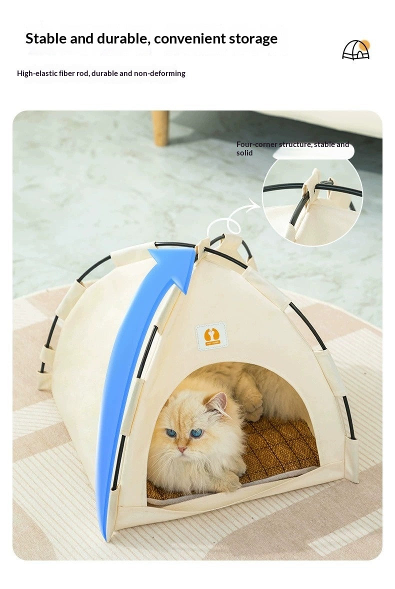 Foldable Outdoor Pet Tent Cat Bed.