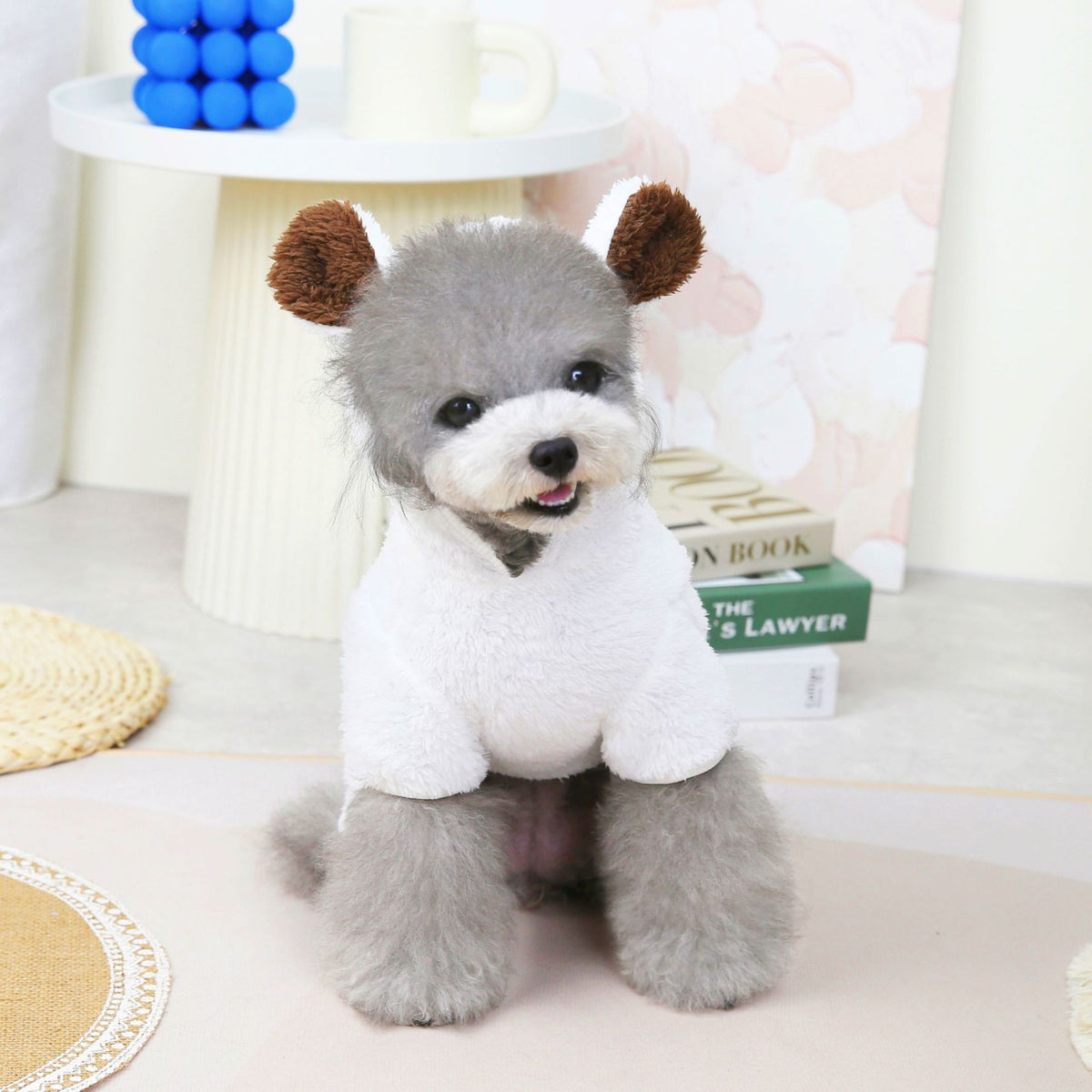 Cloth Labels Bear Four-legged Fluffy Jacket Warm Dog Clothes