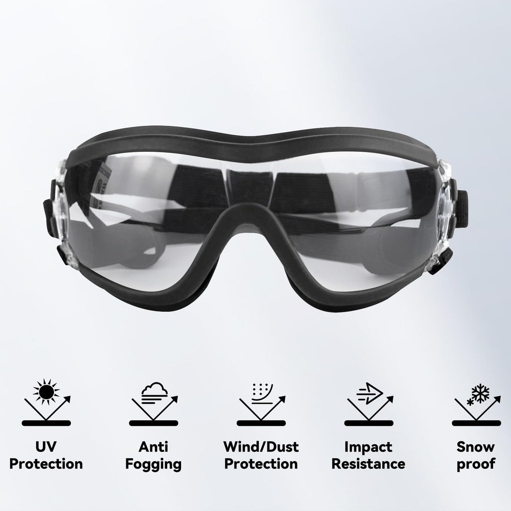 Clear Dog Goggles For Small Dogs, Protection Dog Sunglasses Small Breed, Driving Glasses For Dogs Stick Head Out Car Window, Windproof Dustproof