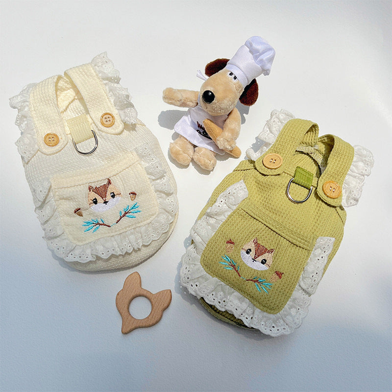 Pet Dog Cat Outing Cartoon Vest