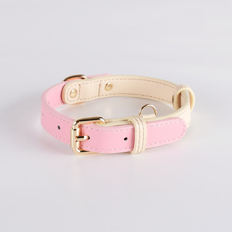 Leather Pet Collar For Small And Medium-Sized Dogs