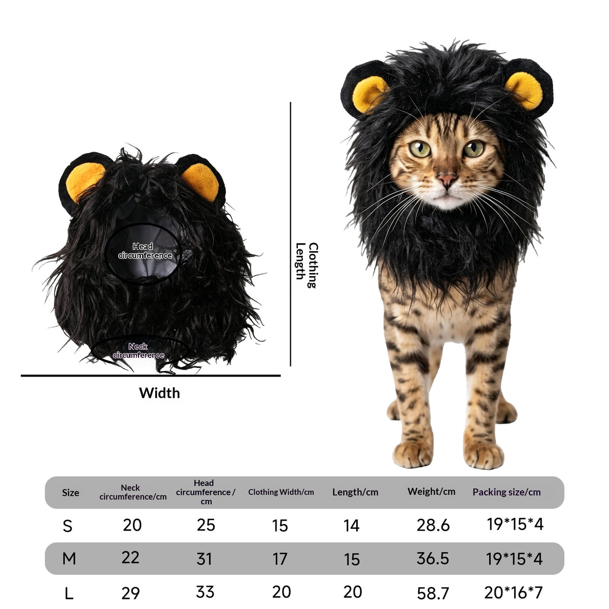 Pet Costume Cat Transformation Funny Holiday Dress-Up Outfit