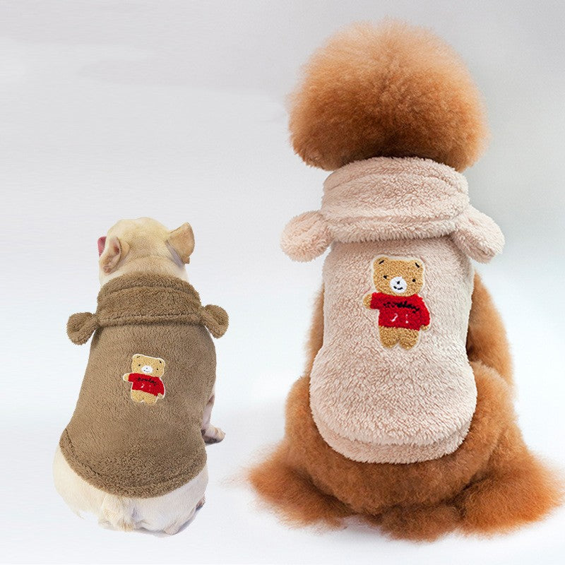 Bear Ear Hooded Coat Pet Clothes