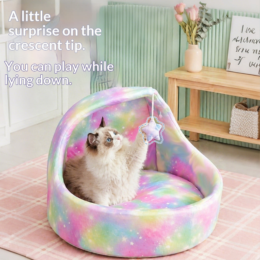Starry Sky Moon Cat Bed