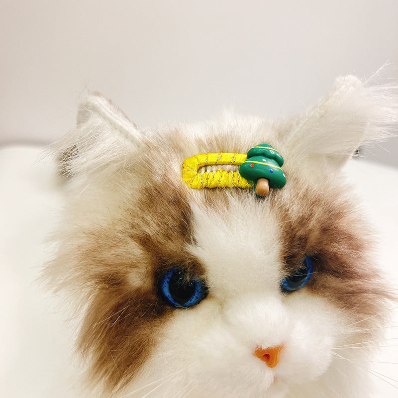 Christmas Cartoon Pet Headdress Cat Dog Barrettes