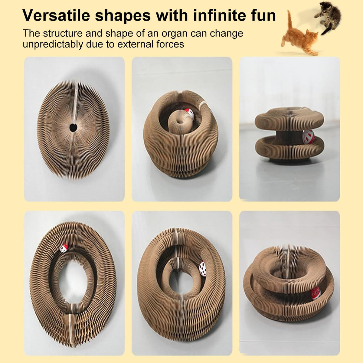 Cat Accordion Cat Toy Kitty Kurlz Cat Toy Ball Scratch Pad Magic Organ Cat Scratching Board Cat Scratcher