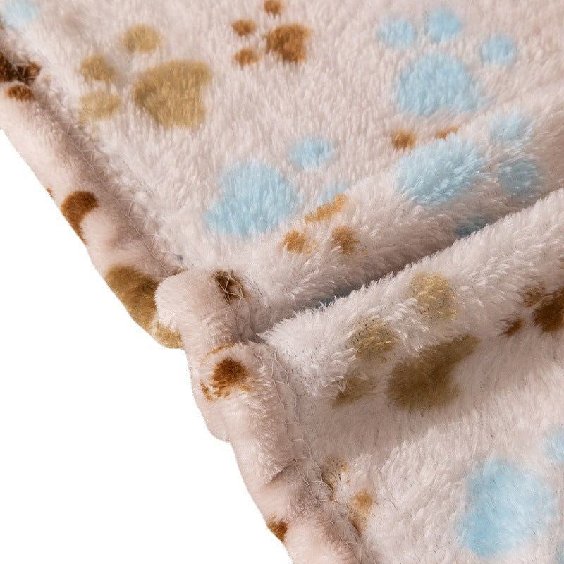 Pet Blanket Kennel Mat Dog Warm Double-sided Thickened Flannel