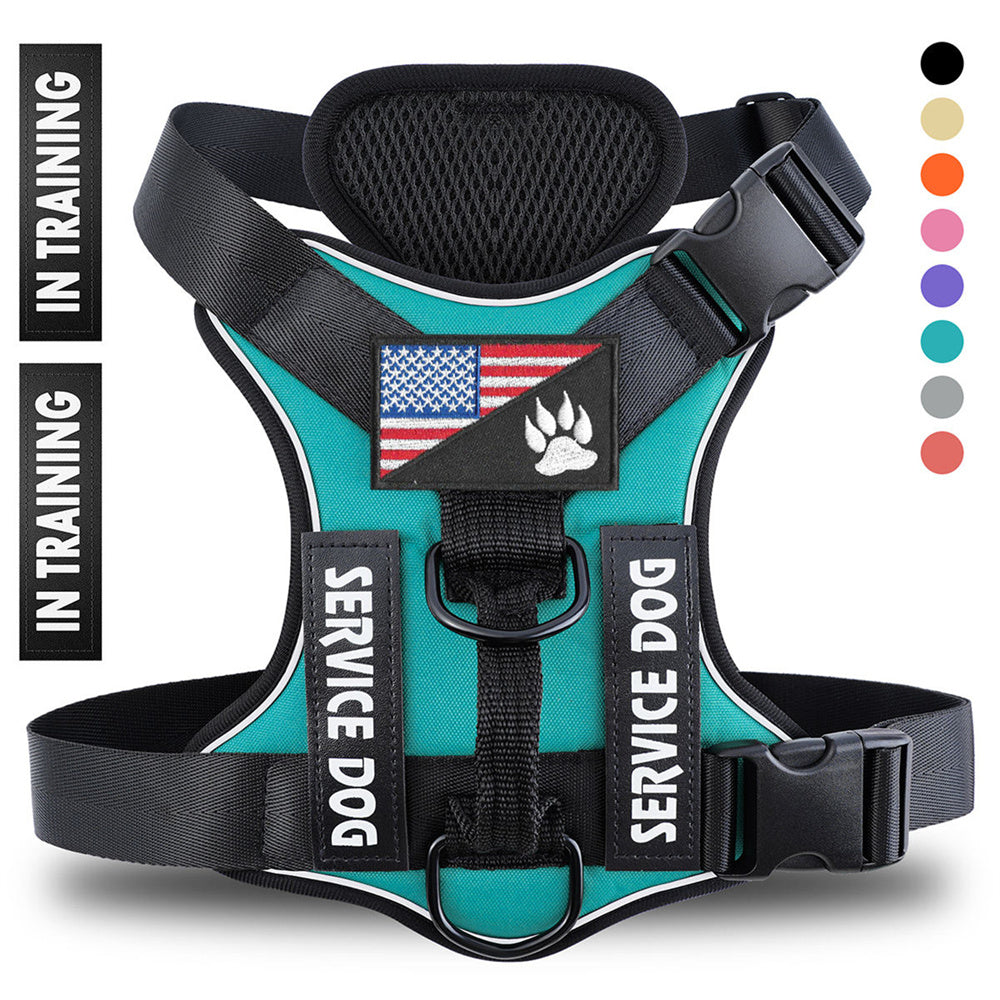 Reflective Breathable Solid Color Polyester Dog Strap