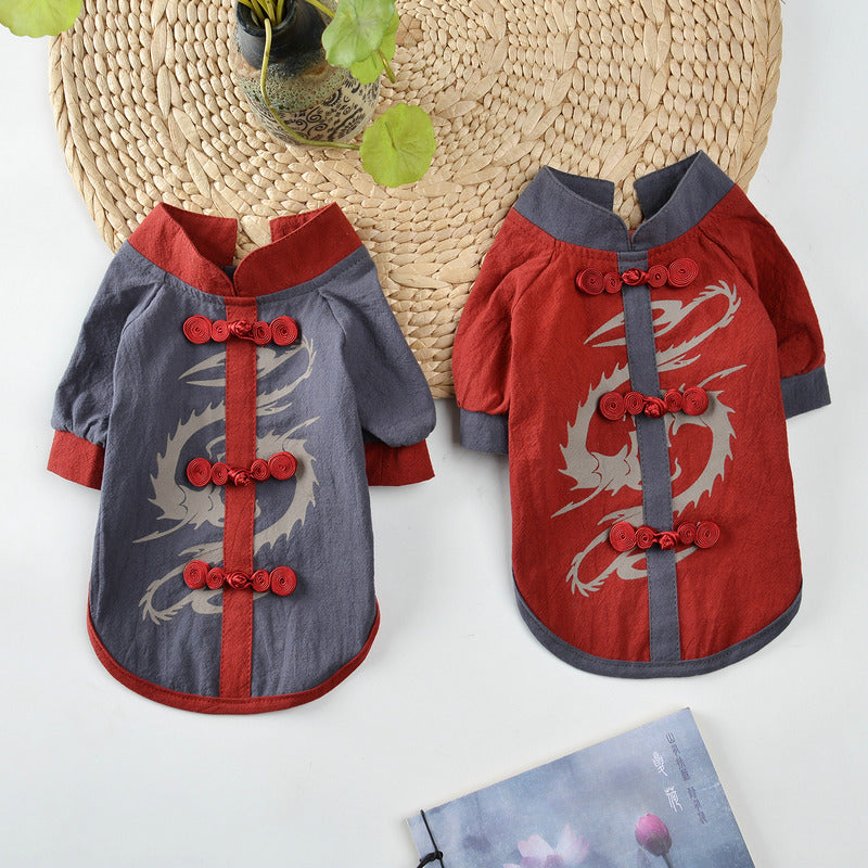 Good Kung Fu Chinese Style Hanfu Pet Clothes
