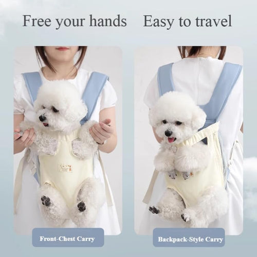 Breathable Dog Carrier Backpack Adjustable Chest Harness For Small Pets Portable Outdoor Cat Dog Travel Pack