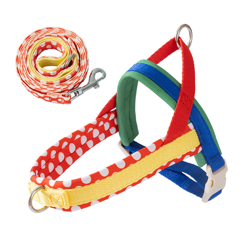 Saddle-type Chest And Back Dog Leash, Dog Walking Leash For Small And Medium-sized Dogs, Explosion-proof And Impact-resistant Pet Dog Leash